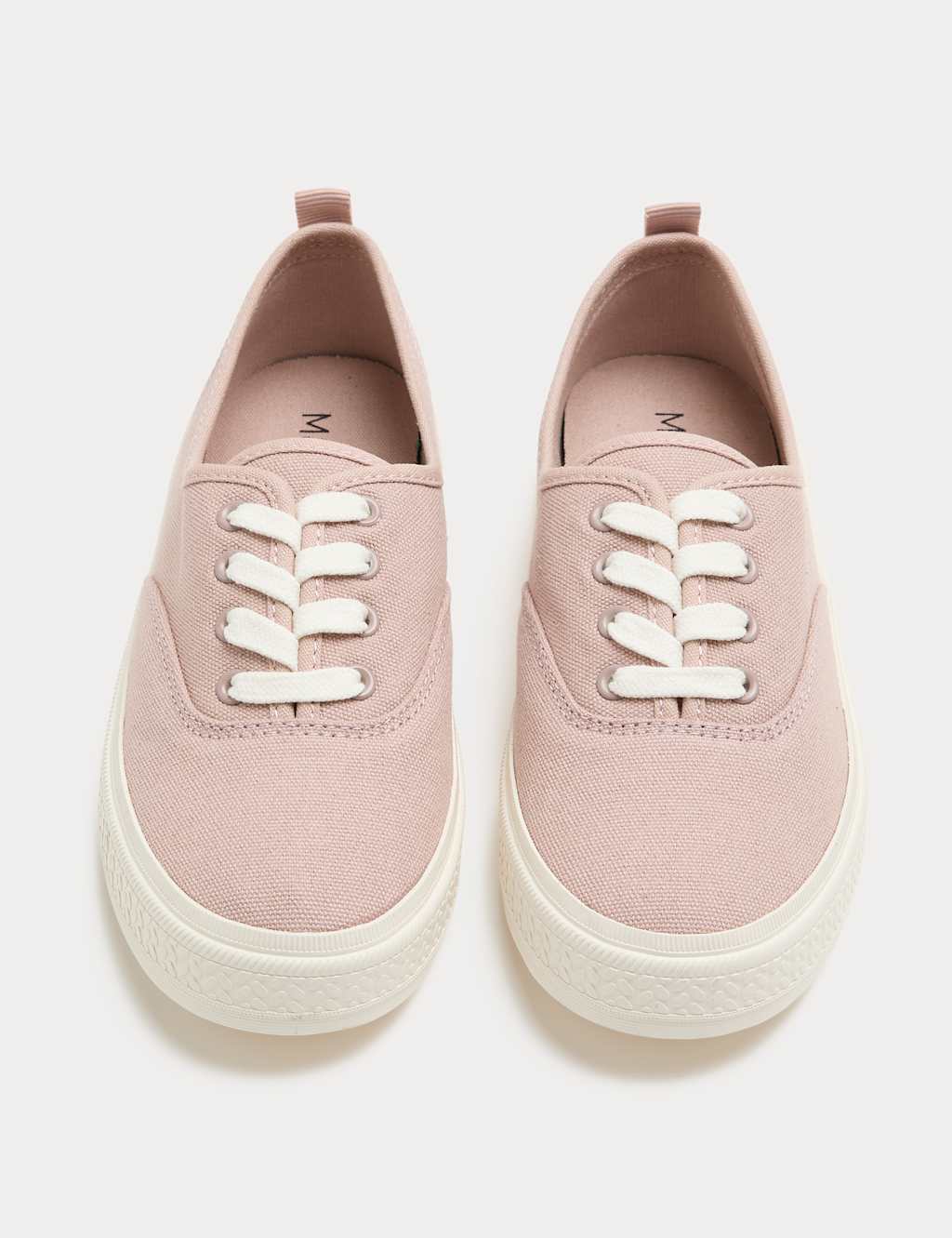 M&S Women's Canvas Plimsoll Trainers - 7½ - Blush Pink