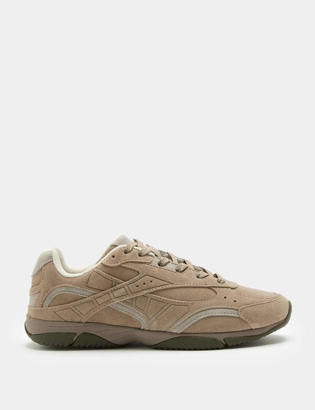 M&S Women's Suede Side Detail Trainers - 8 - Blush