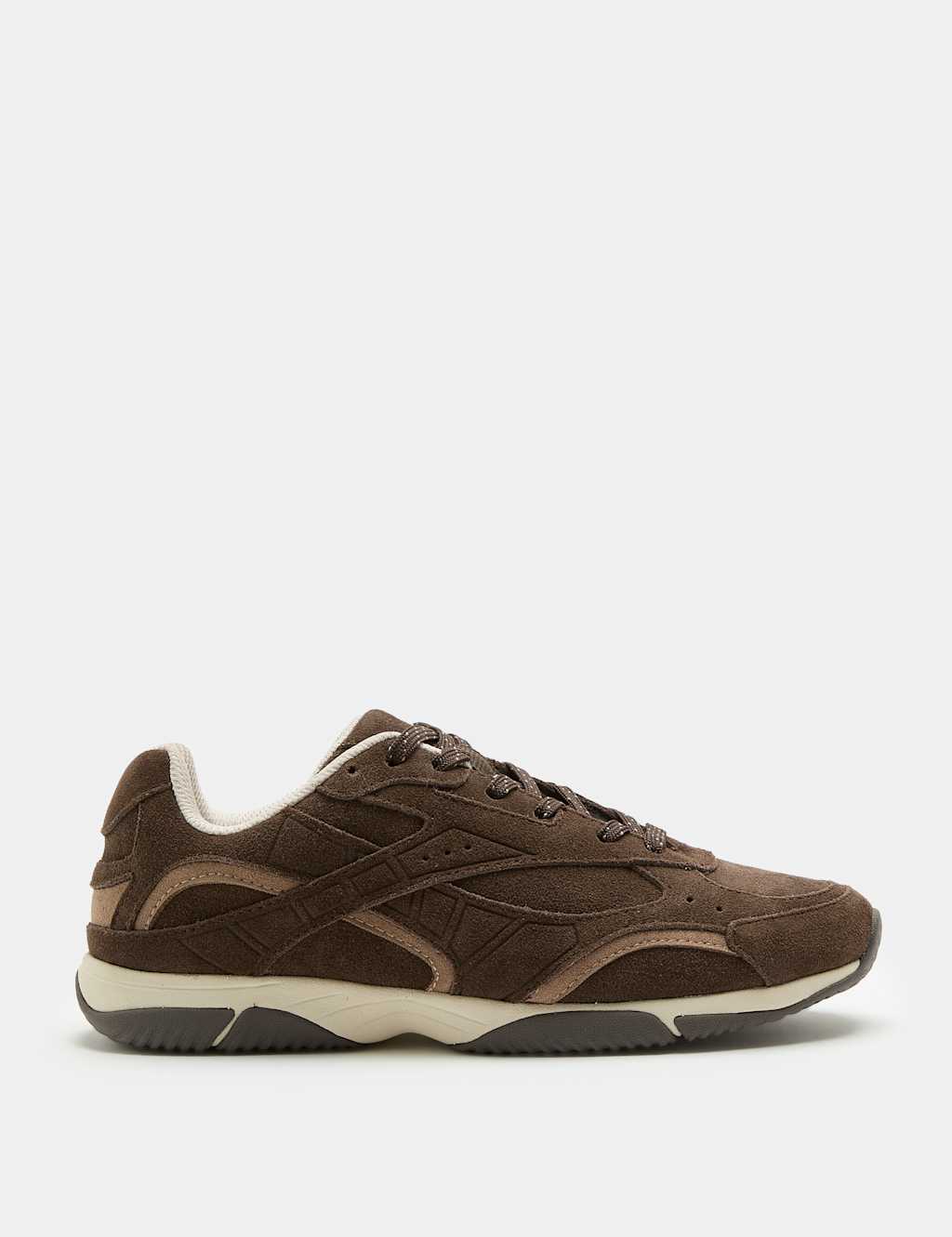 M&S Women's Suede Side Detail Trainers - 8 - Brown