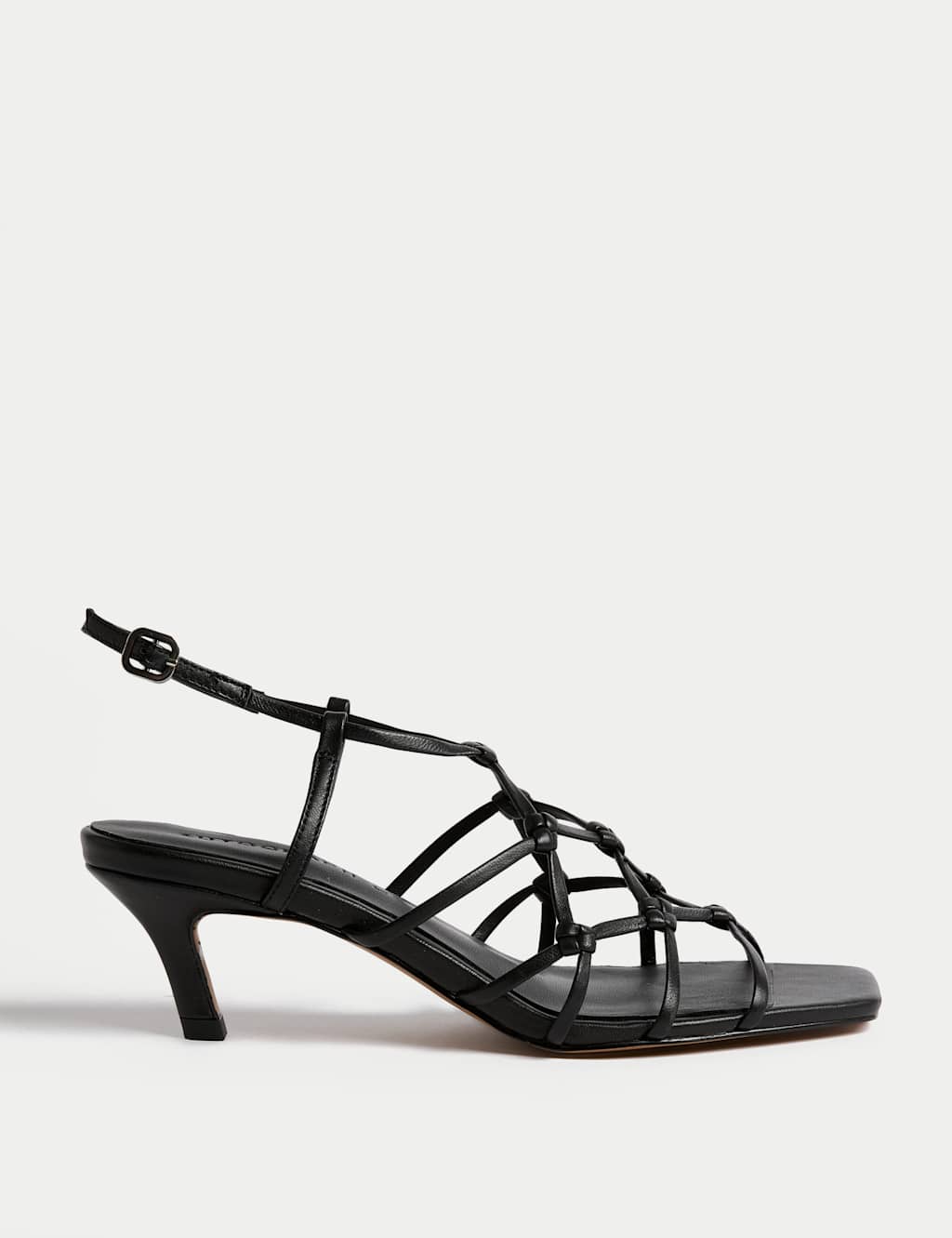 Leather Strappy Stiletto Heel Sandals