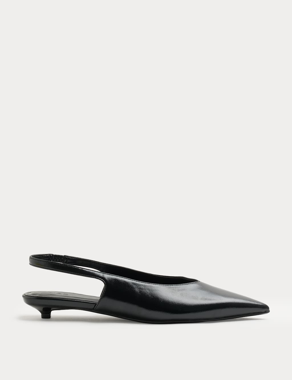 M&S Women's Micro Kitten Heel Slingback Sandals - 8 - Black