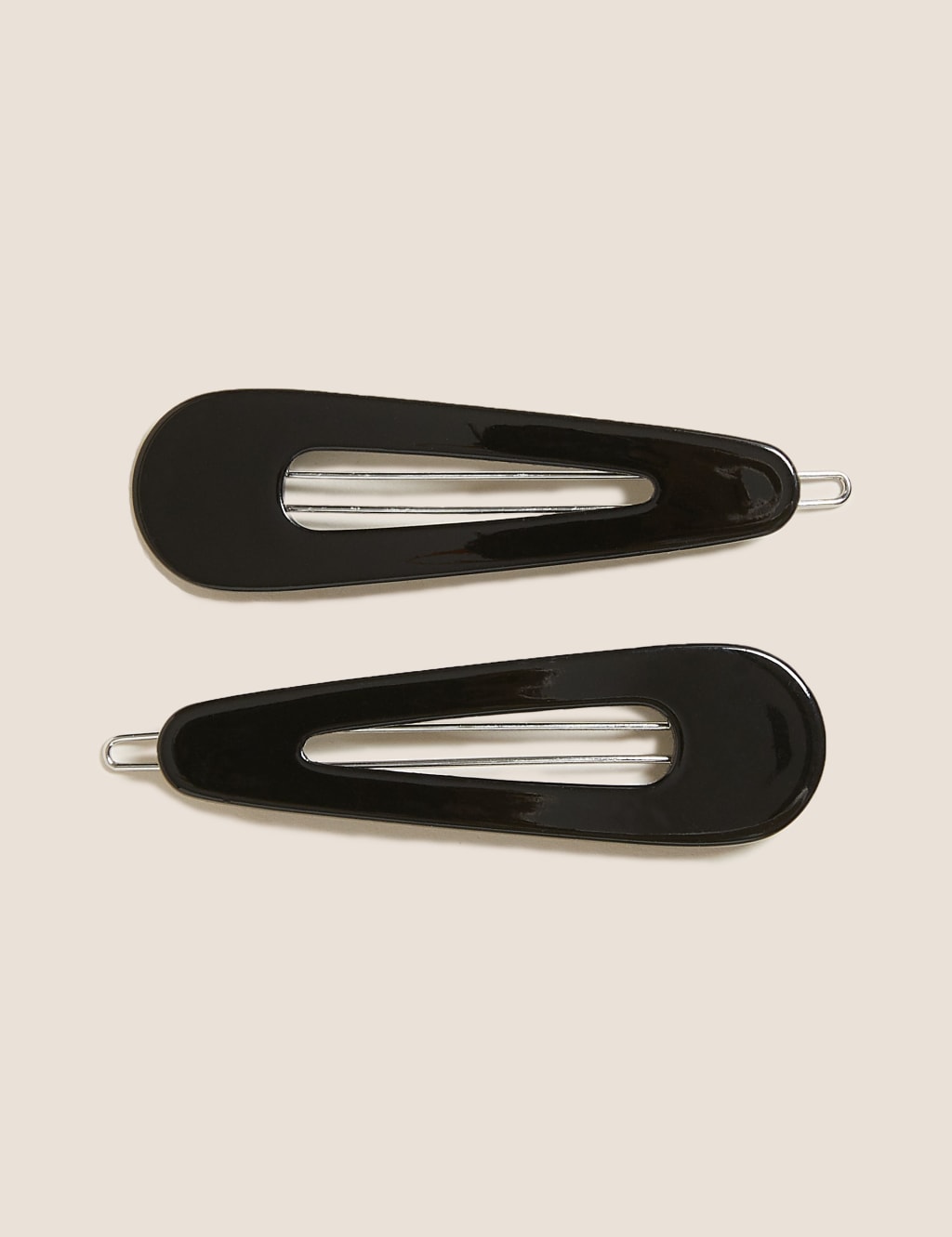 2 Pack Tortoiseshell Print Hair Clips