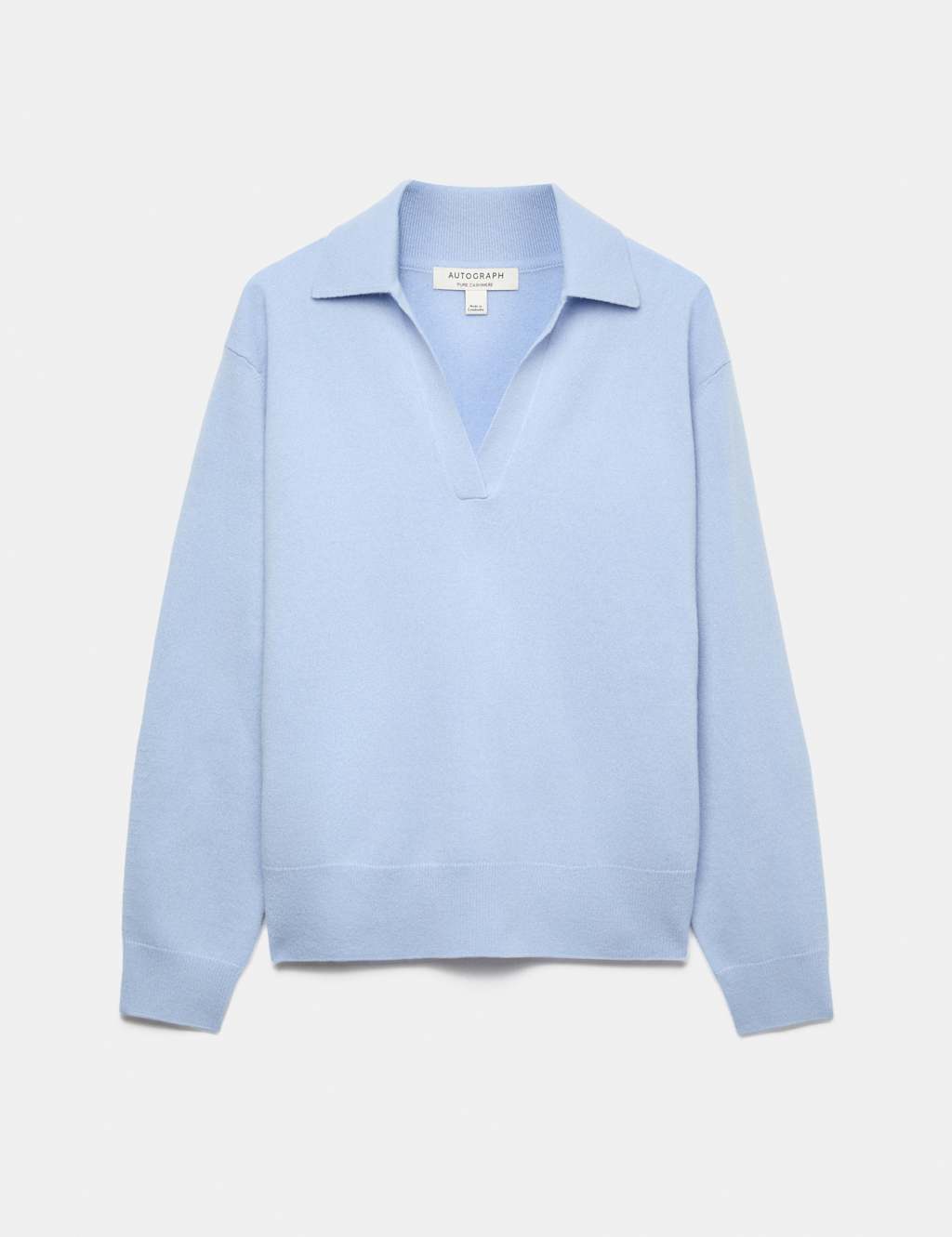 Autograph Women's Pure Cashmere Relaxed Fit Knitted Top - Extra Small - Ice Blue