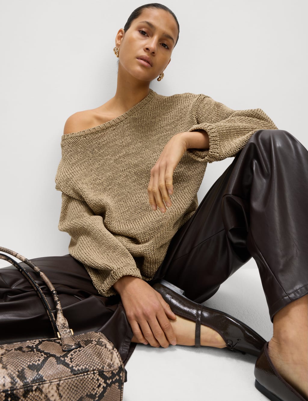 Textured Crew Neck Jumper