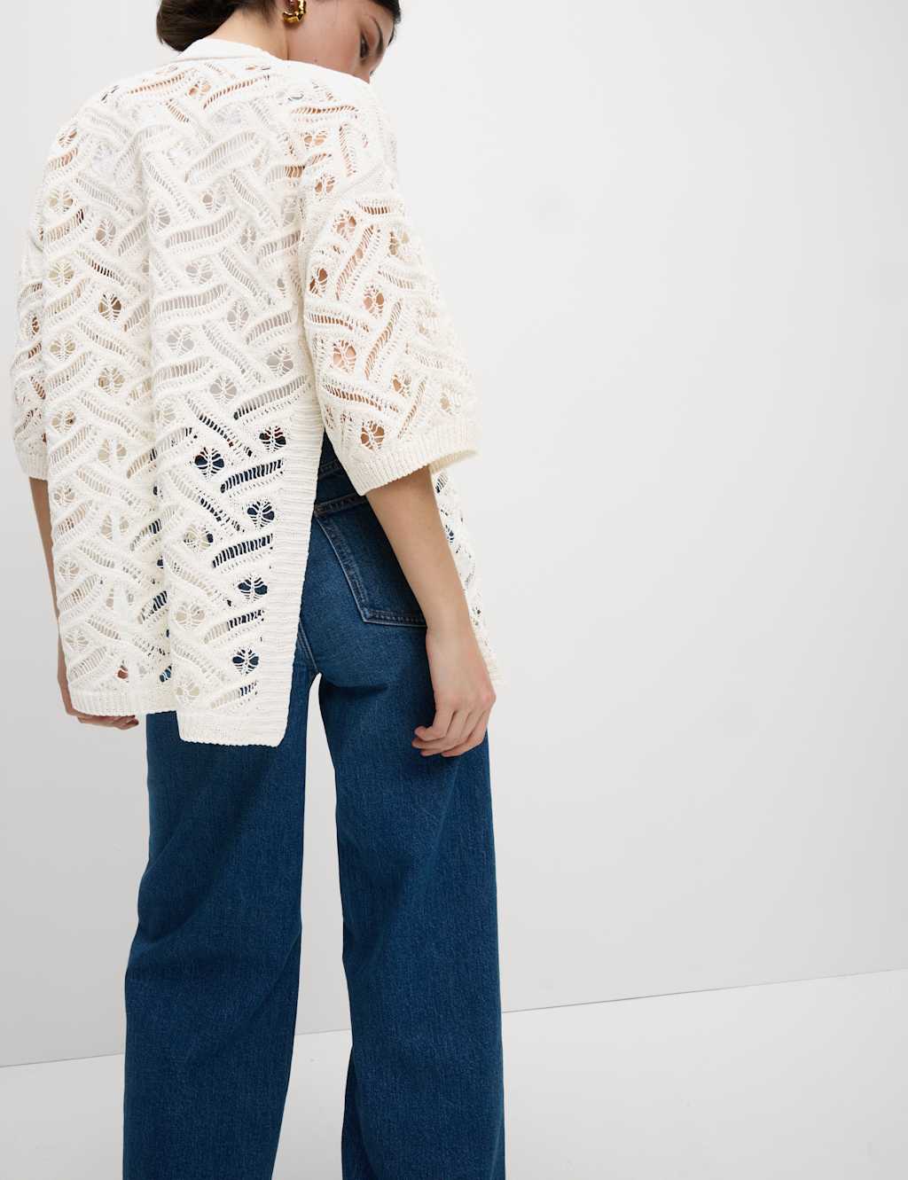 Textured Edge to Edge Longline Cardigan