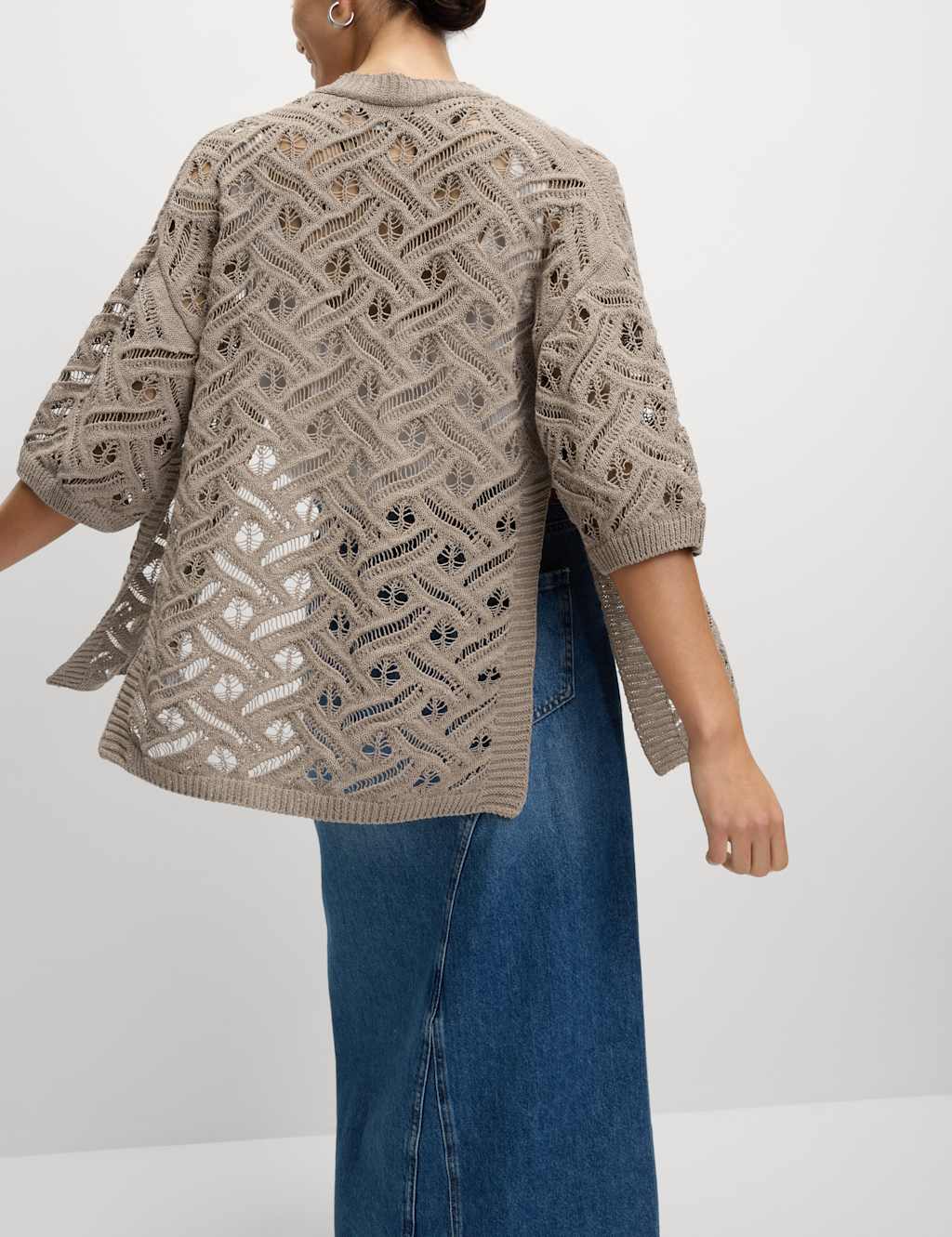 Textured Edge to Edge Longline Cardigan