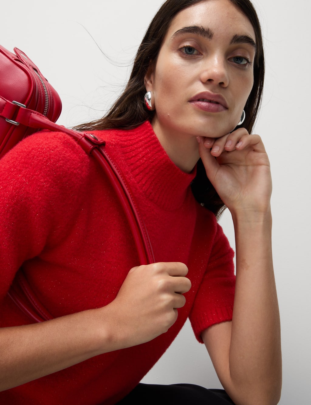 Funnel neck women top