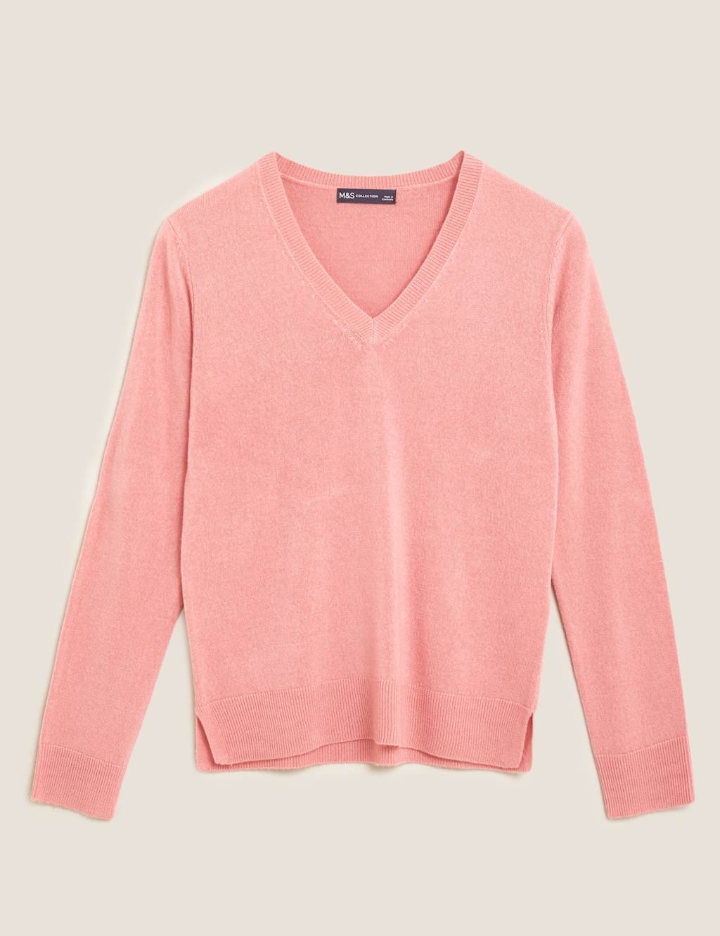 M&S Supersoft V-Neck Jumper Rose