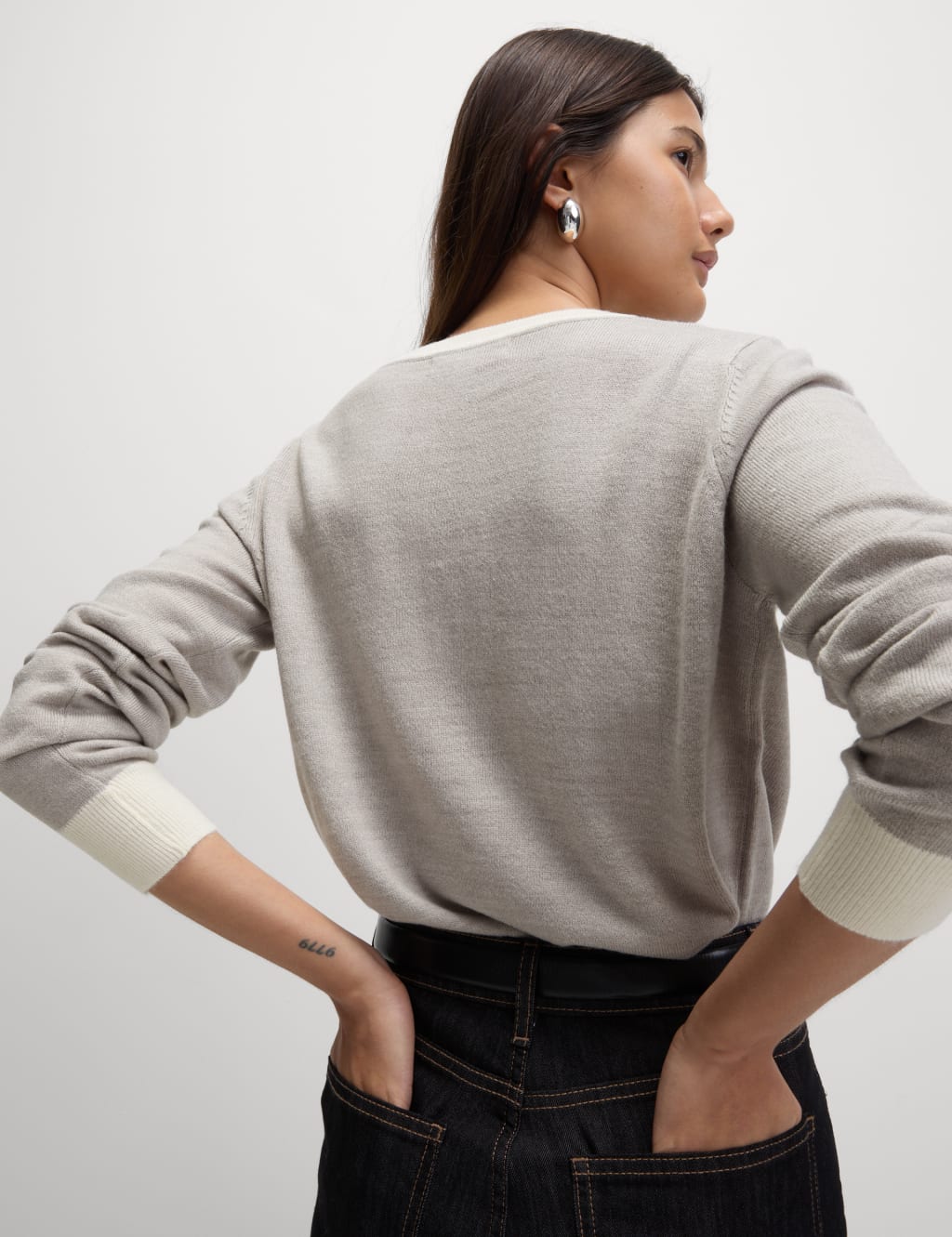 5557 Grey Relaxed Fit Jumper