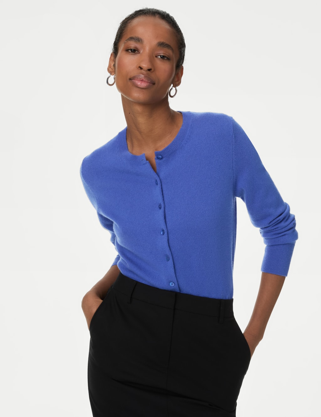 Ladies blue cardigan on sale