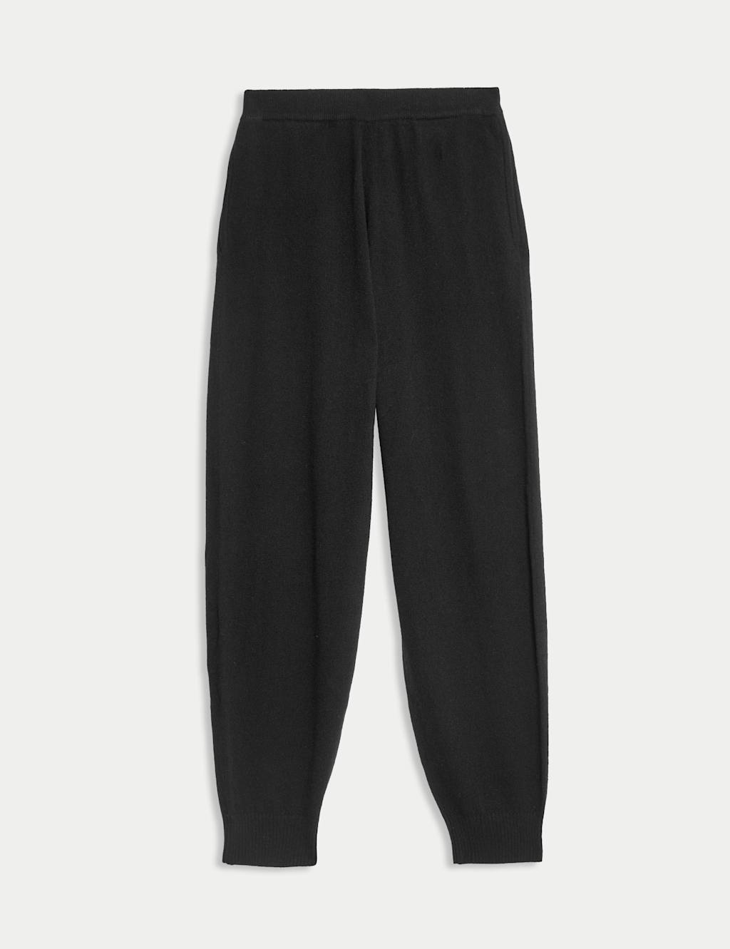 Autograph Women's Pure Cashmere Tapered Ankle Grazer Joggers - Small - Black