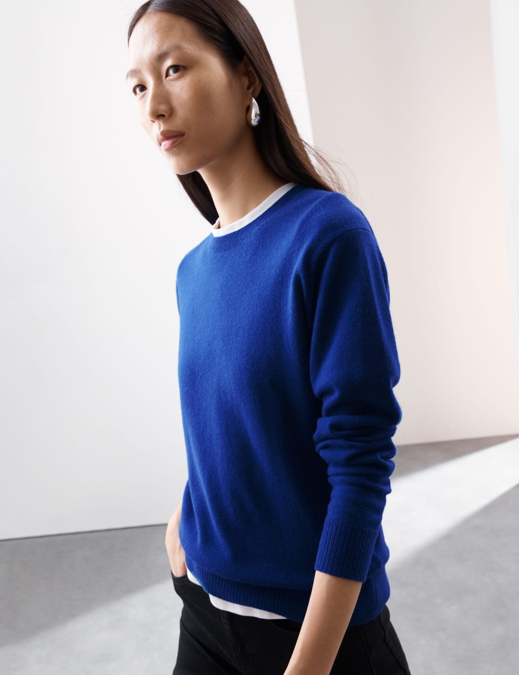 Marks and spencer blue jumper online
