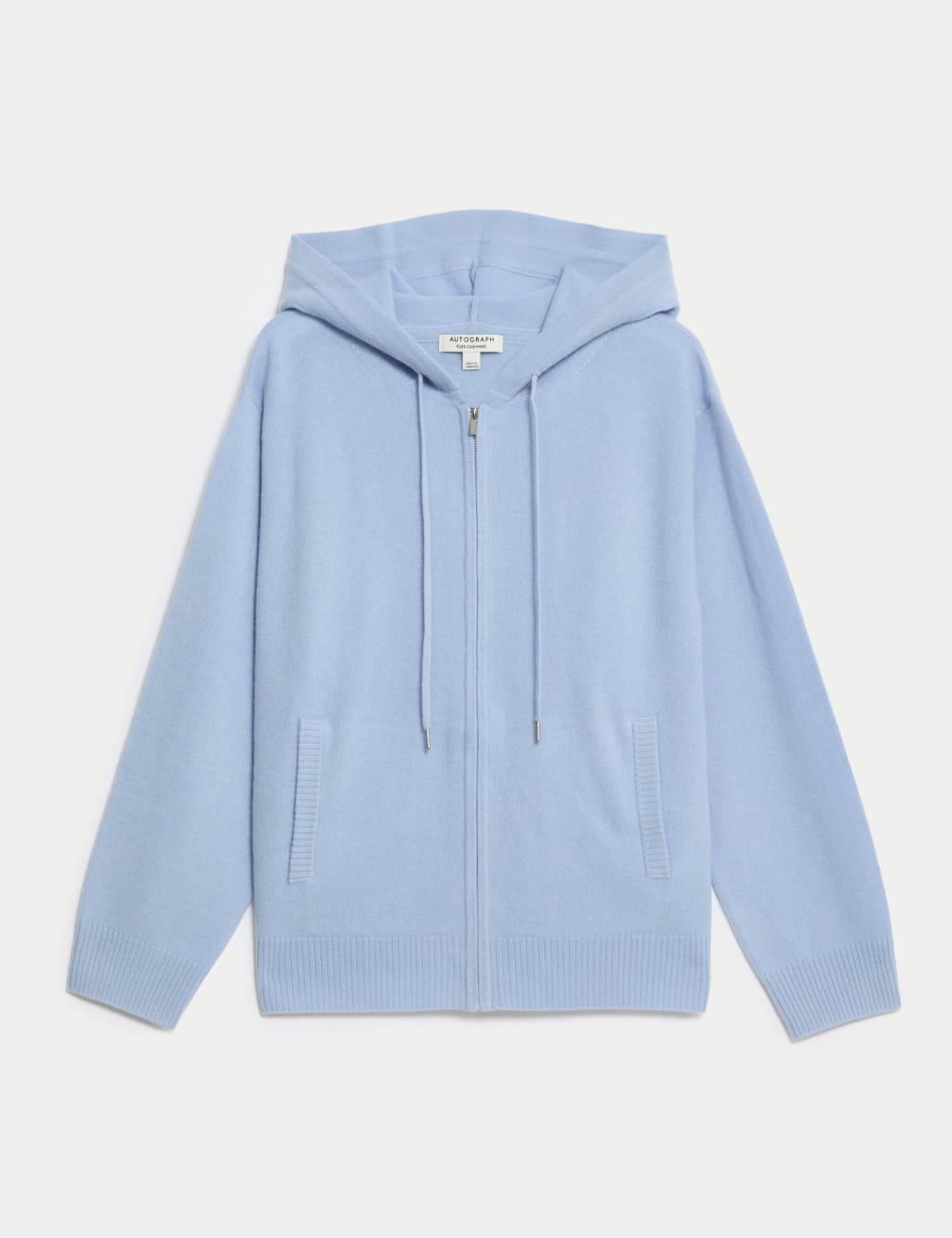 Pure Cashmere Zip Up Hoodie