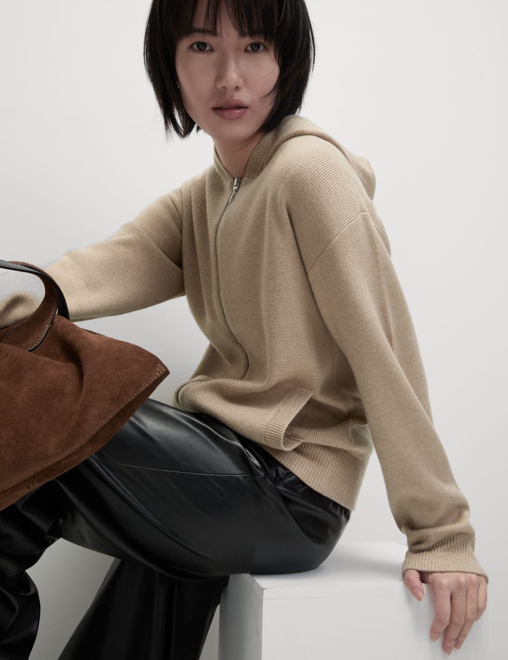 Soft Touch Two Tone Slim Fit Hoodie
