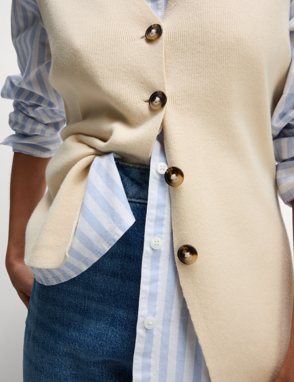 Soft Touch V-Neck Knitted Waistcoat