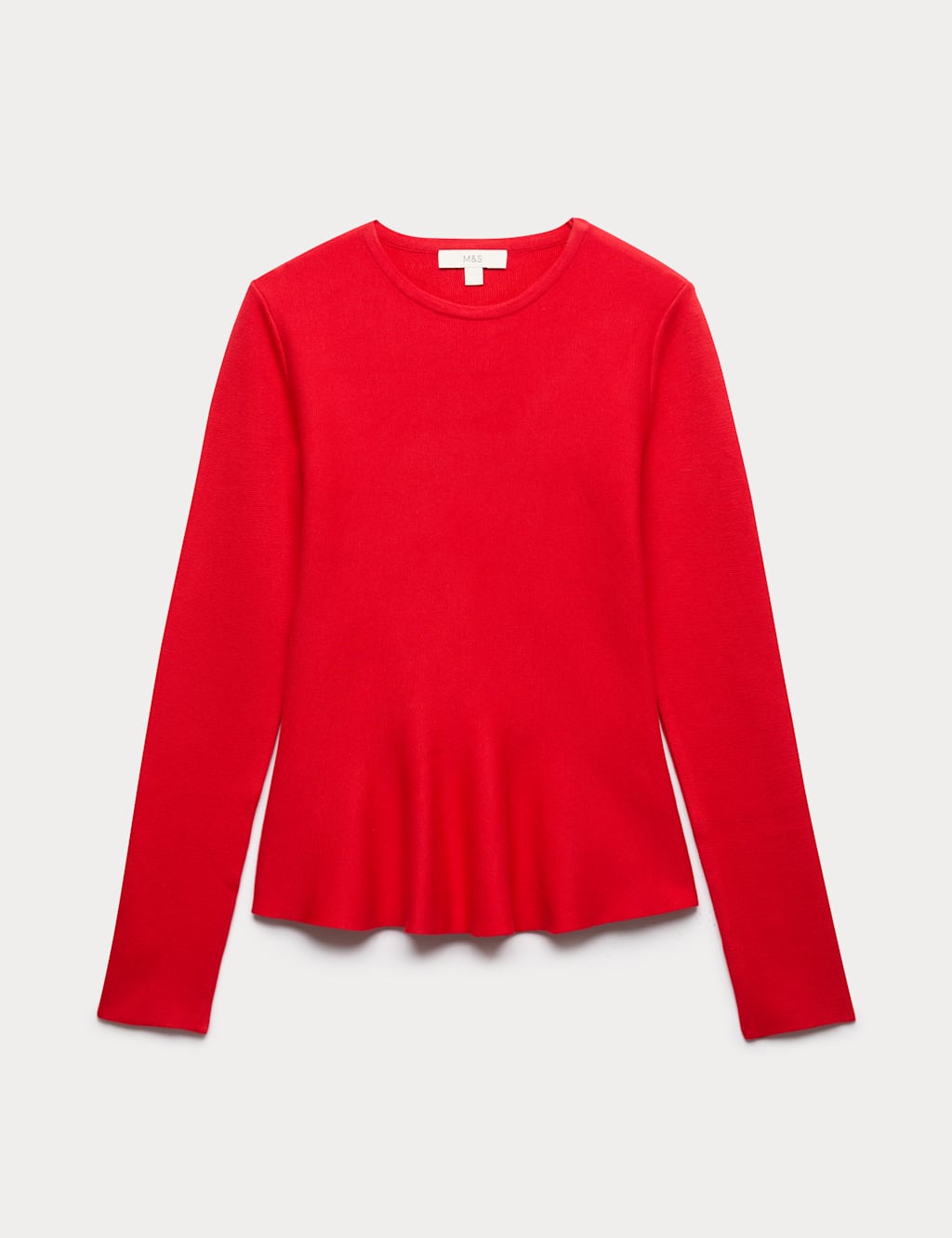 M&S Soft Touch Crew Neck Knitted Top Red