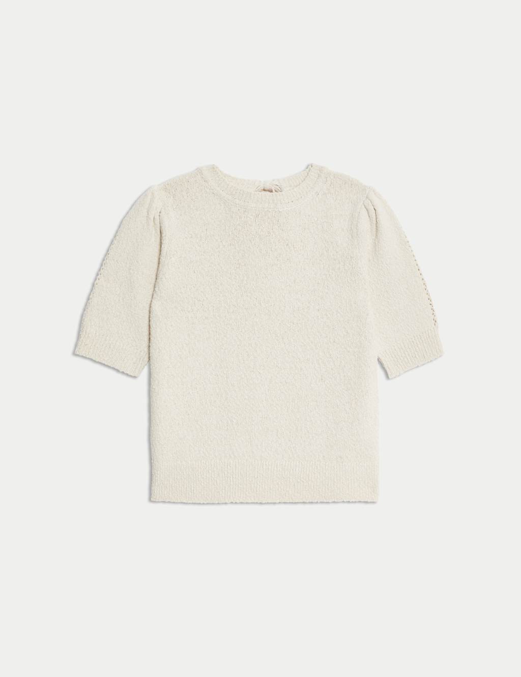 Cotton Rich Textured Slim Fit Crop Top