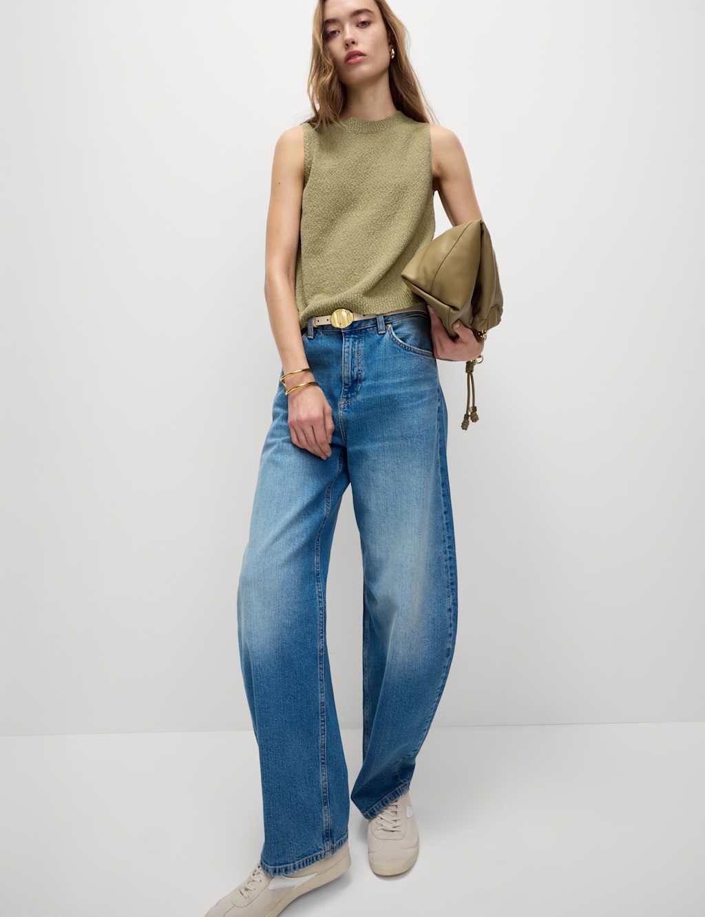 Cotton Rich Textured Knitted Vest