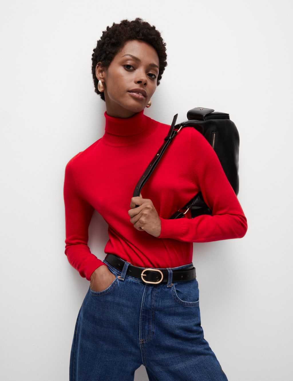 M&s ladies red jumpers top