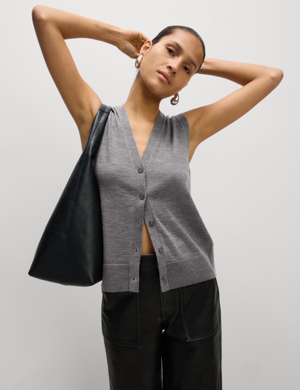 Pure Merino Wool Knitted Waistcoat