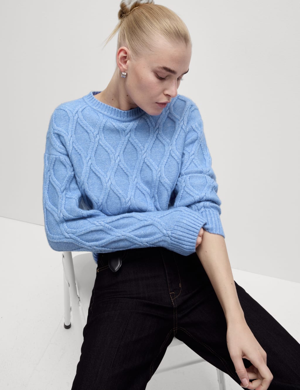 M&s blue jumper on sale