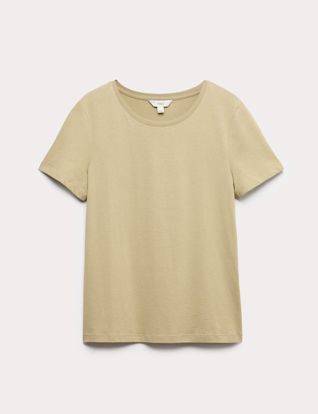M&S Pure Cotton T-Shirt Light Khaki