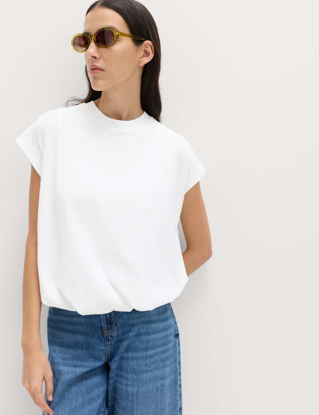 M&S Women's Pure Cotton Soft Volume Top - 20 - Soft White