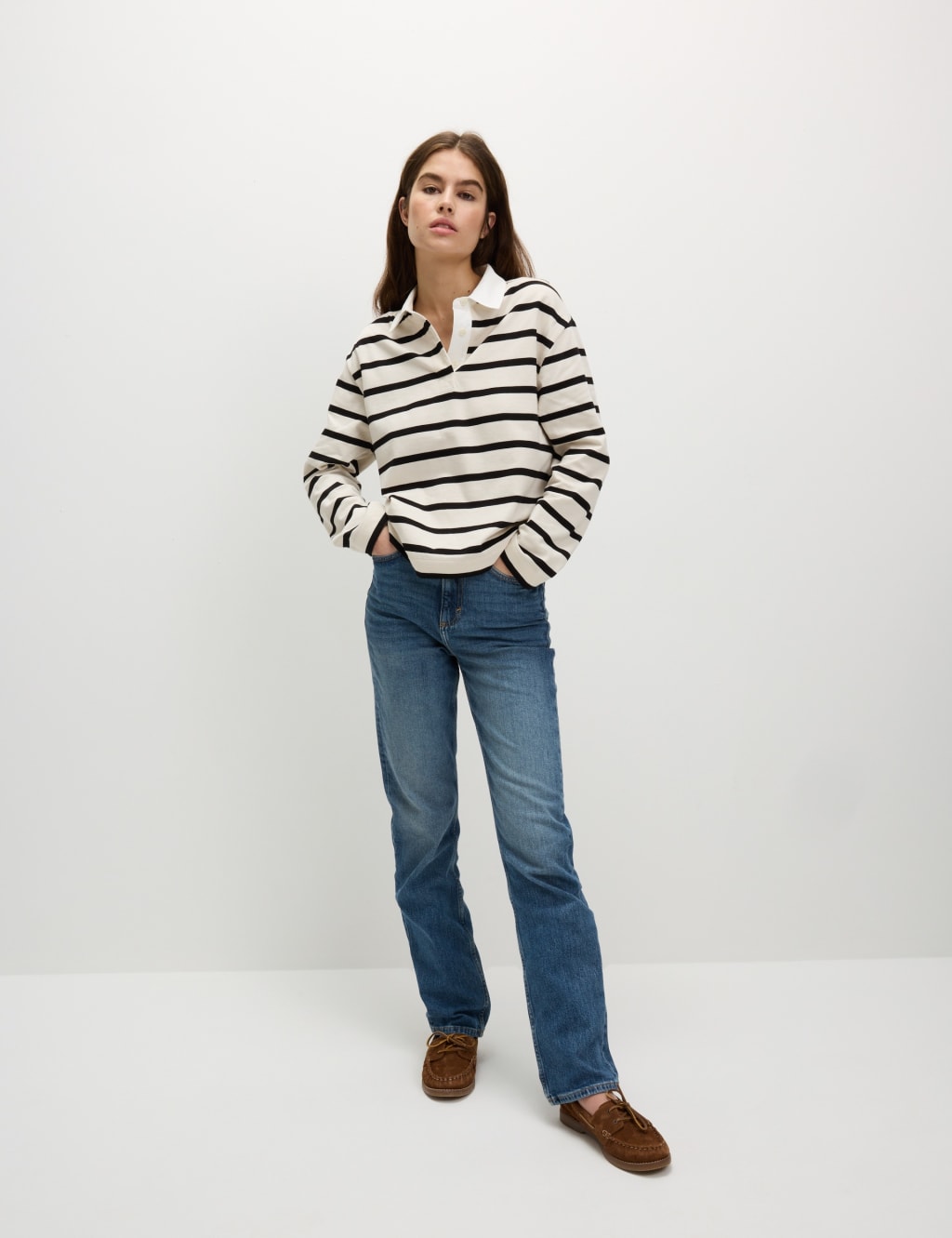 Pure Cotton Striped Rugby Top