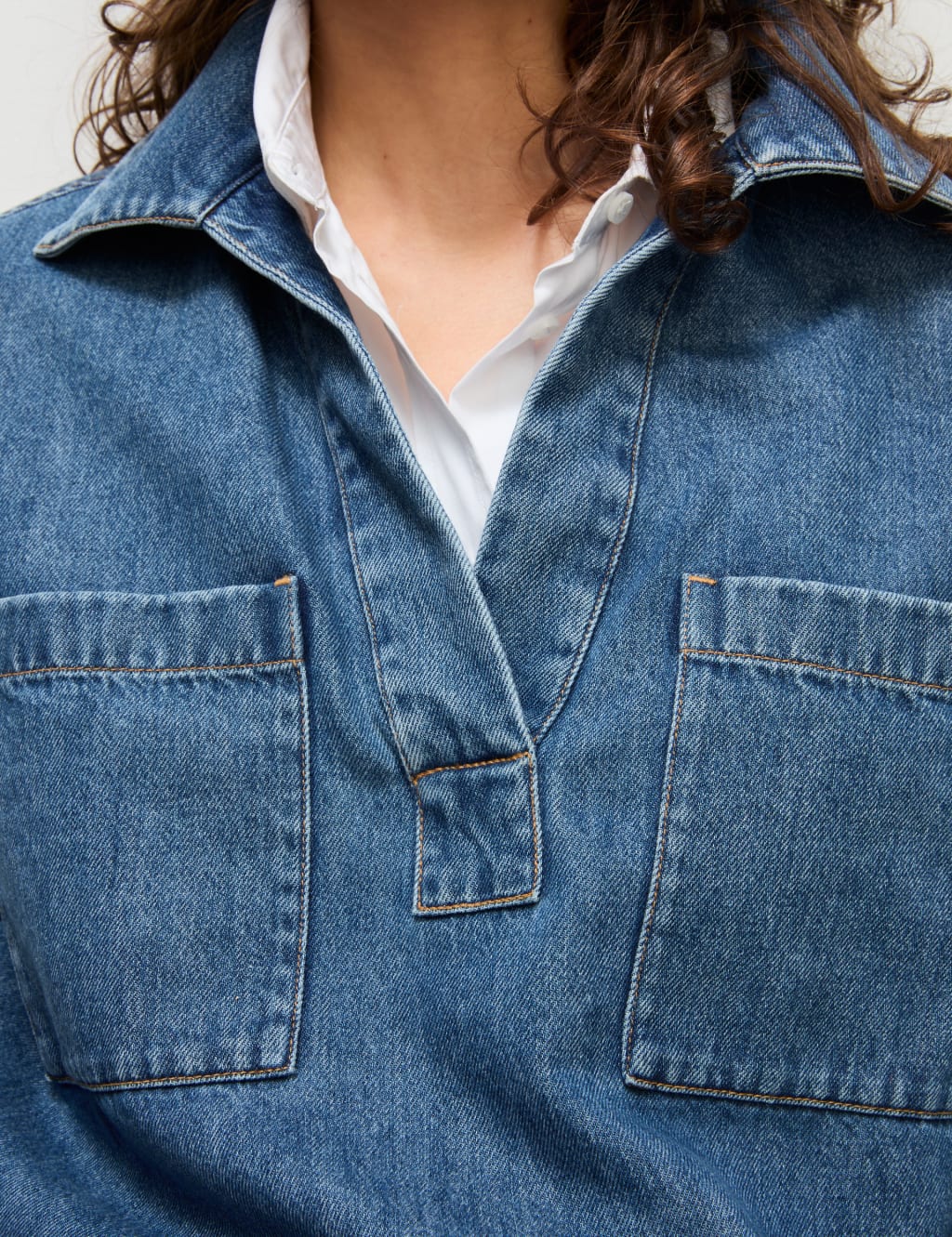 Cotton Rich Denim Regular Fit Shirt