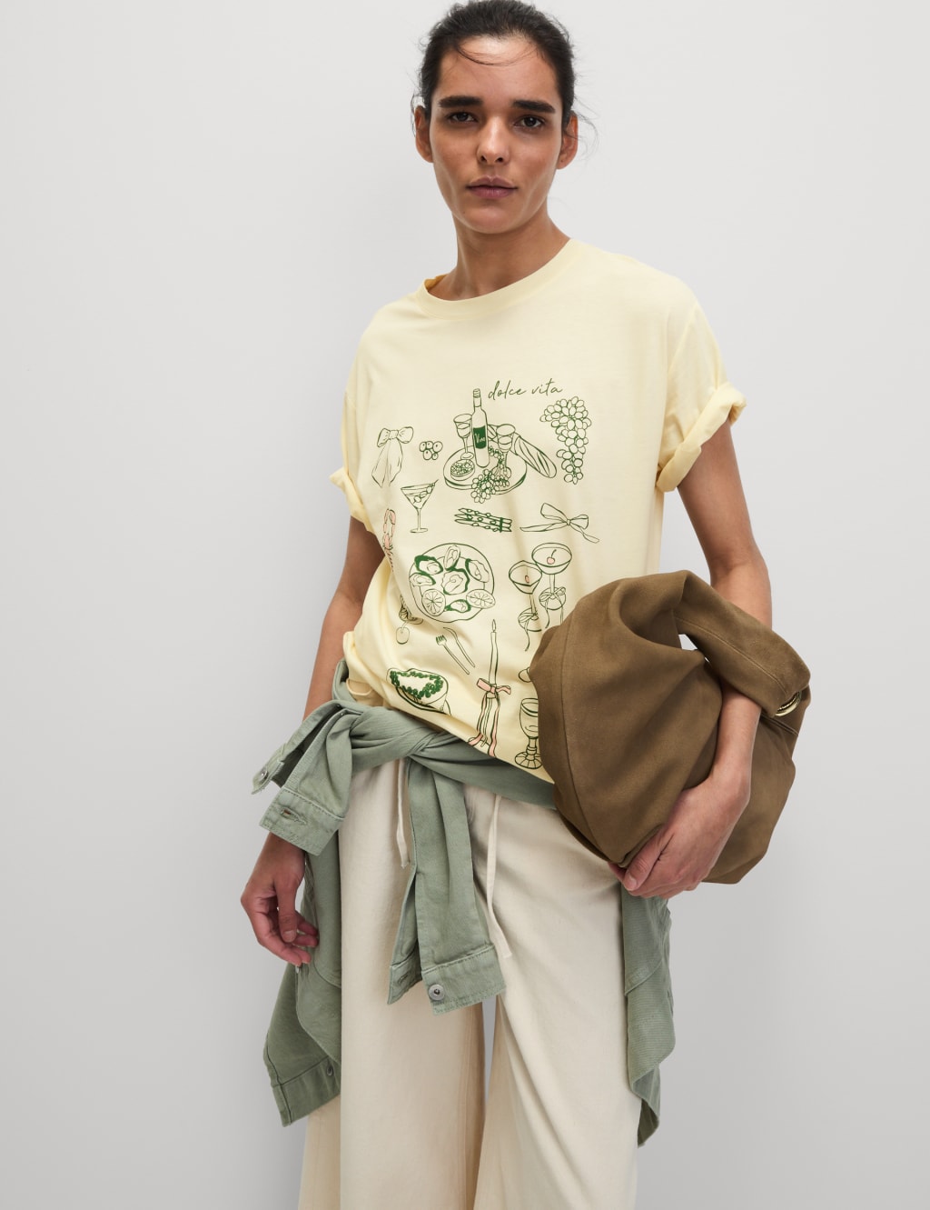 Pure Cotton Printed Oversized Graphic T-Shirt