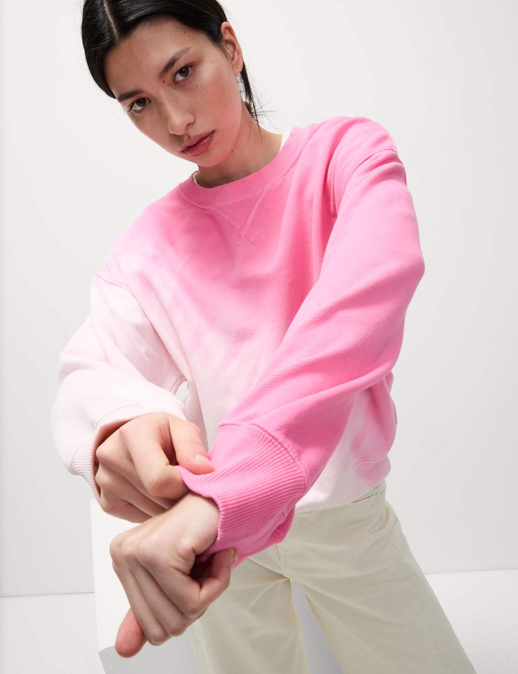 Cotton Rich Ombre Sweatshirt