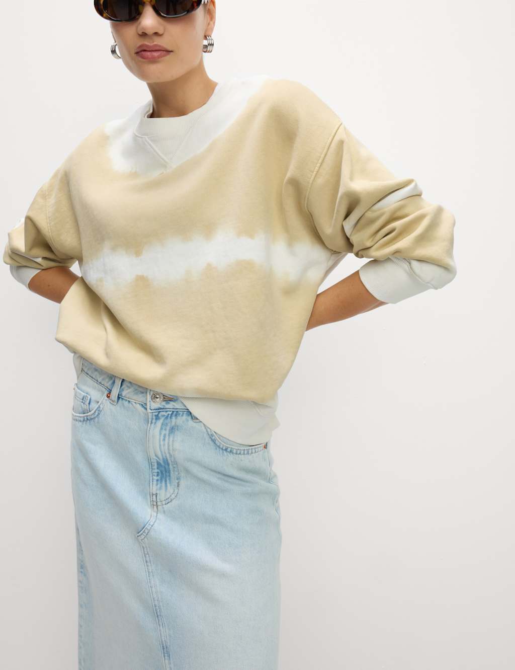 Cotton Rich Ombre Sweatshirt