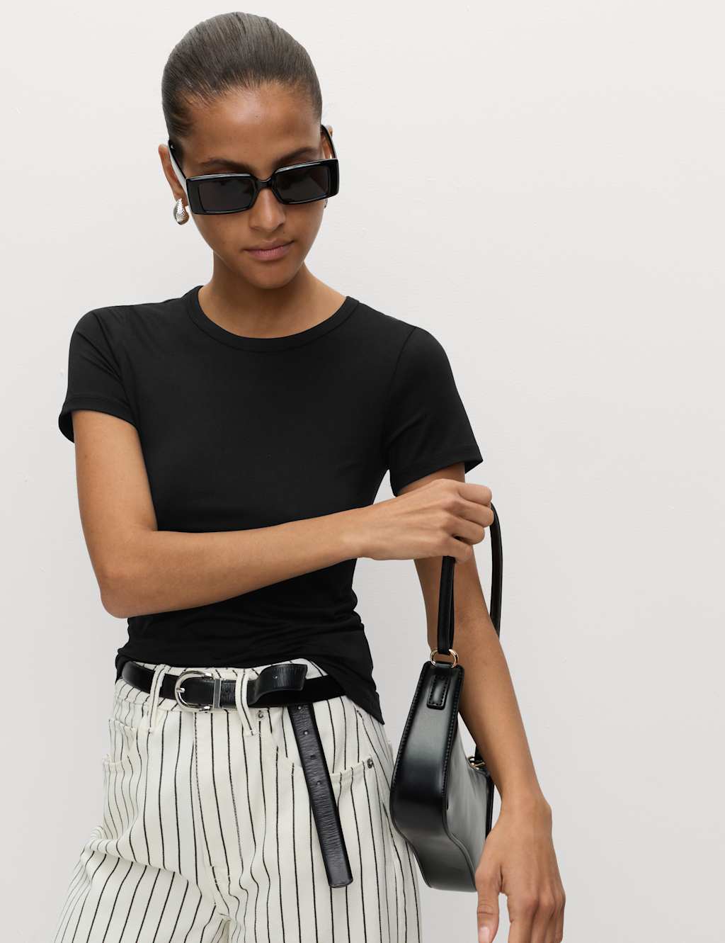 M&S Second Skin Premium T-Shirt Black