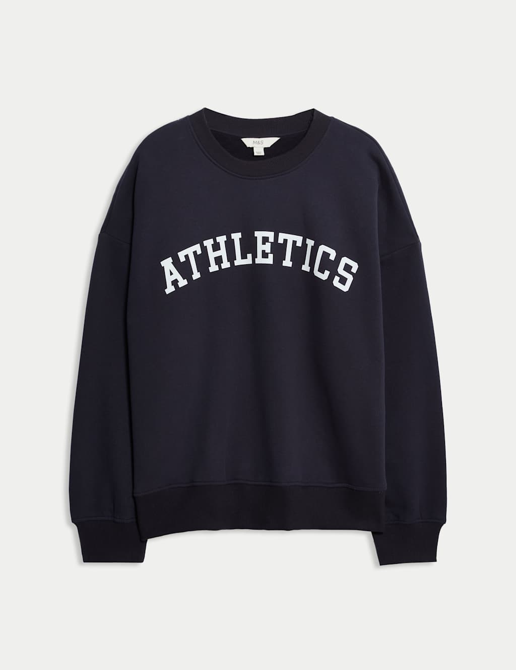 Cotton Rich Slogan Crew Neck Sweatshirt