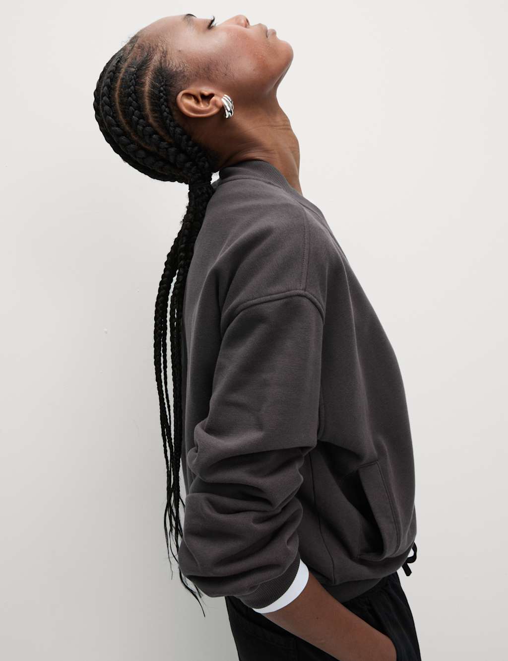 Pure Cotton Zip Through Sweatshirt