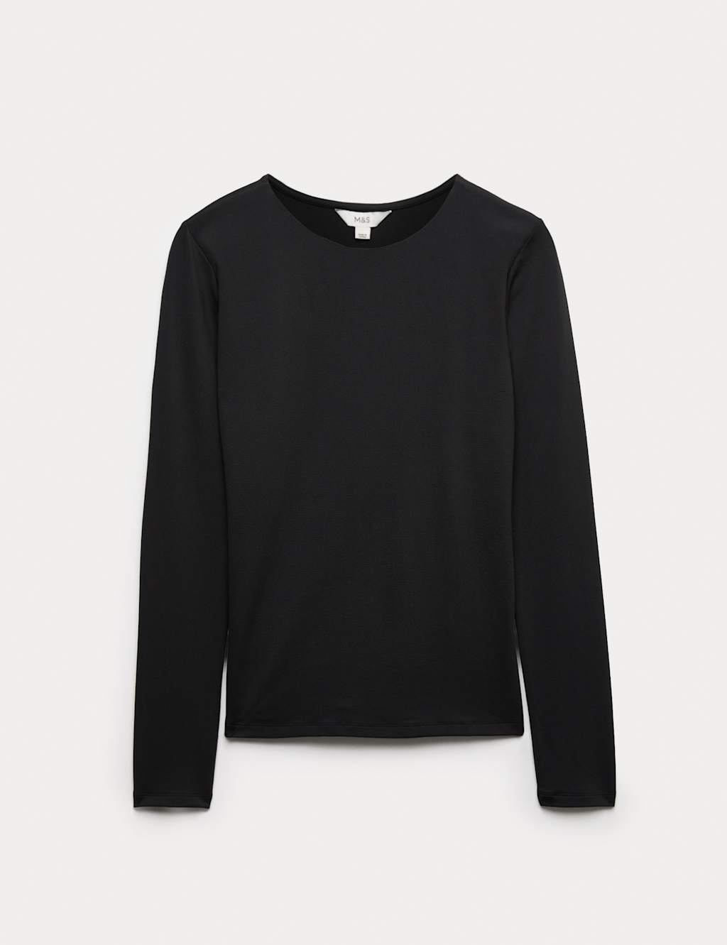 M&S Polyamide Rich Long Sleeve Top Black