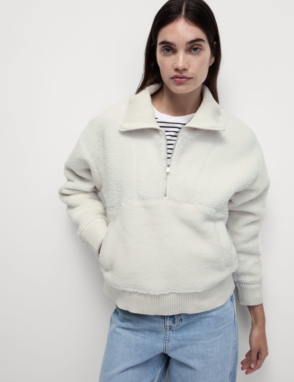 Ladies collared sweatshirts top