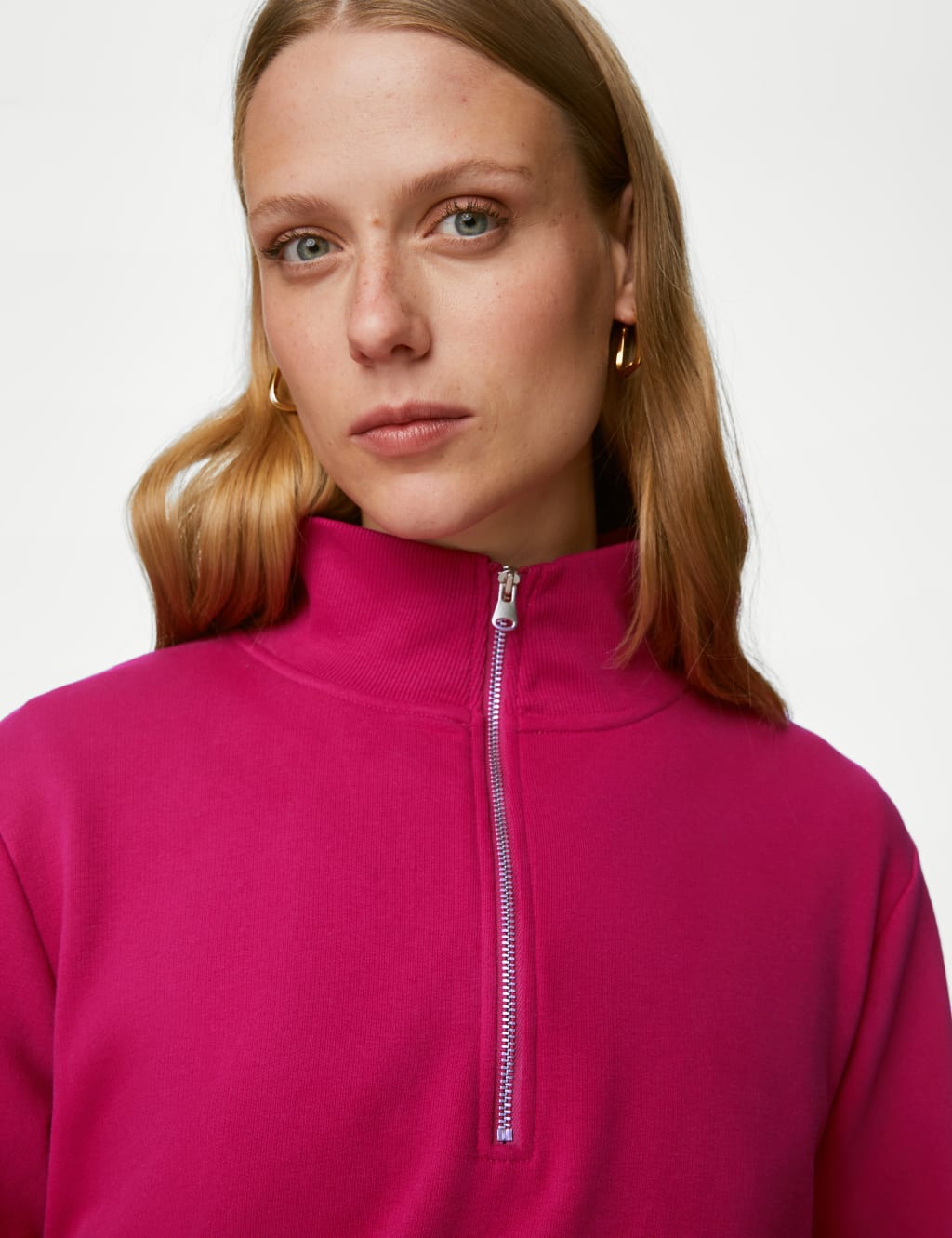 Cotton Rich Half Zip Sweatshirt