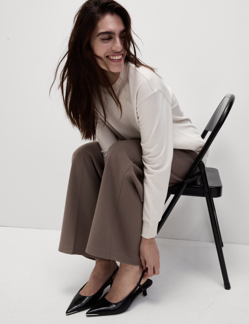 Cotton Rich Oversized Longline Sweatshirt