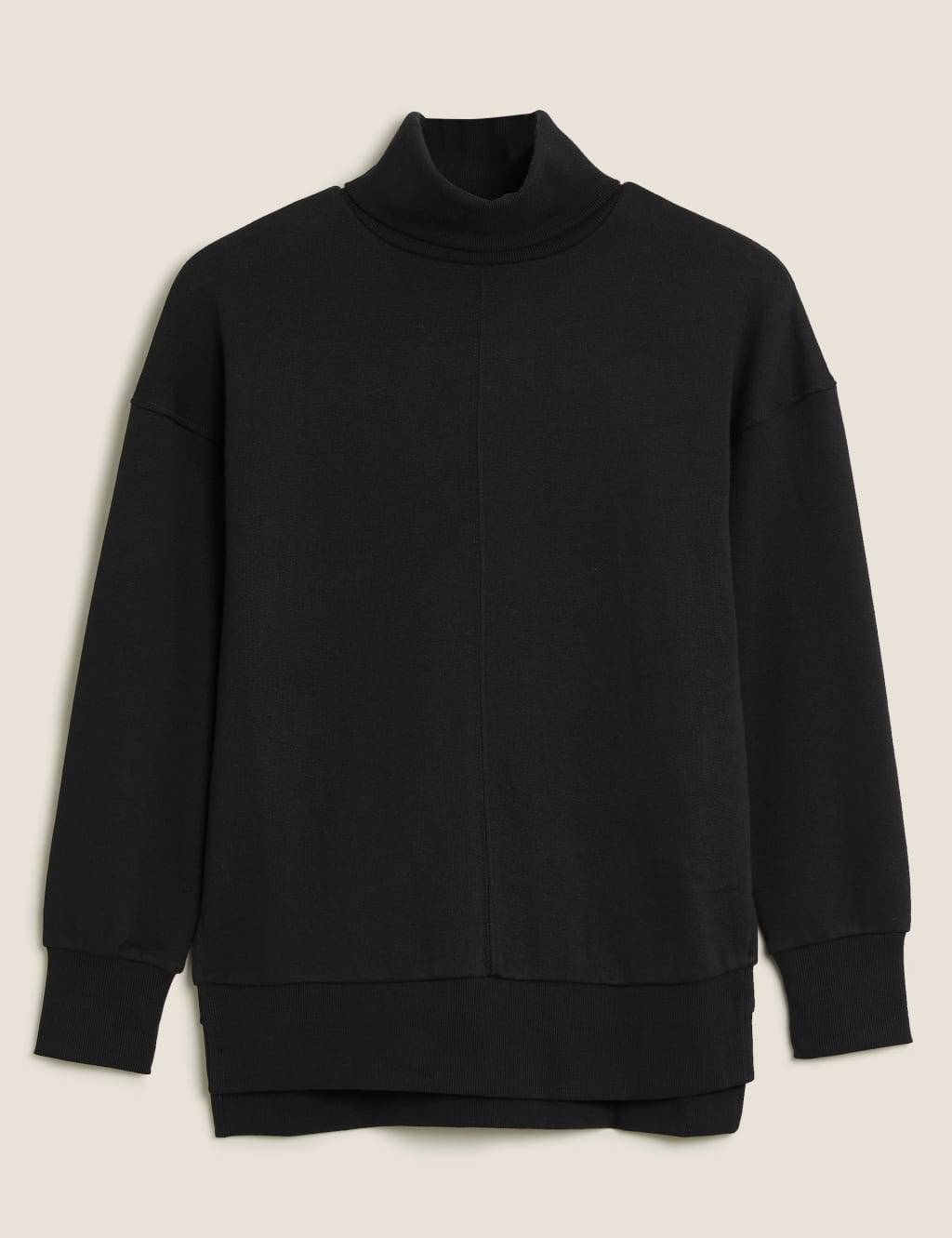 M&S Funnel Neck Long Sleeve Sweatshirt Black