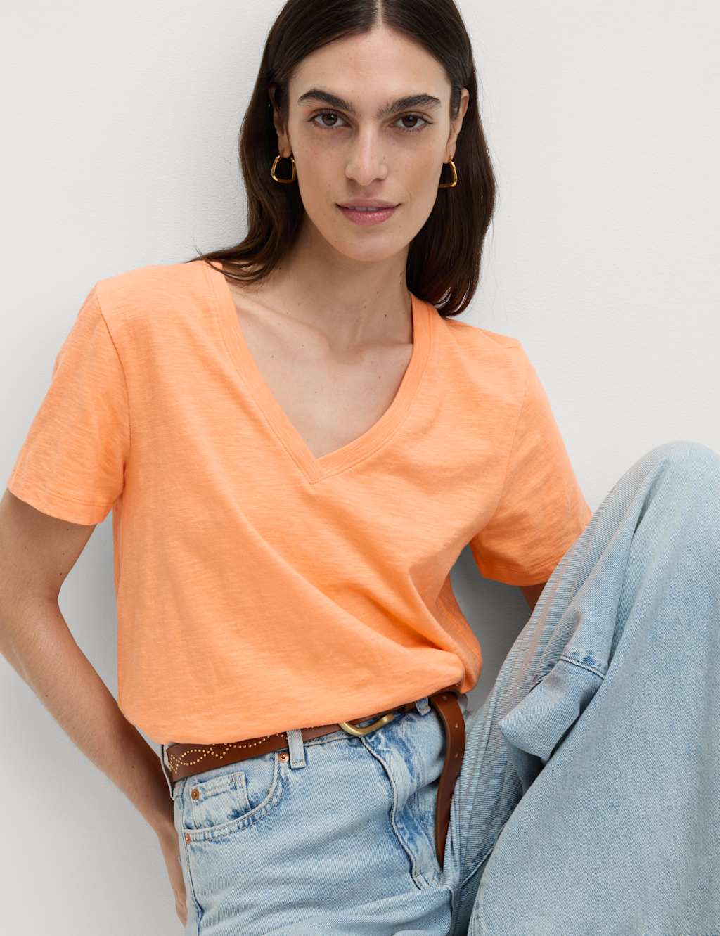 Pure Cotton V-Neck T-Shirt