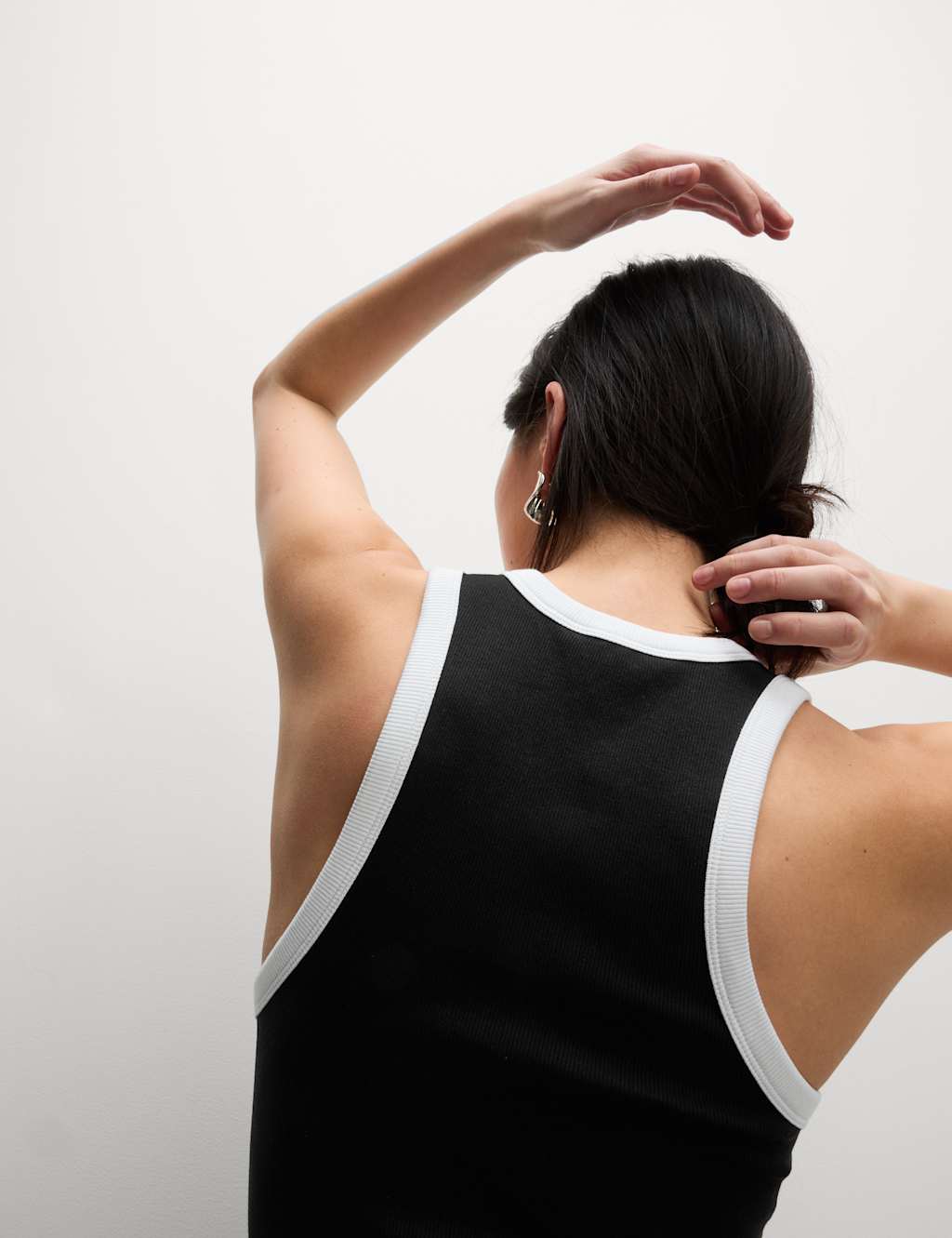 Cotton Rich Textured Racer Vest