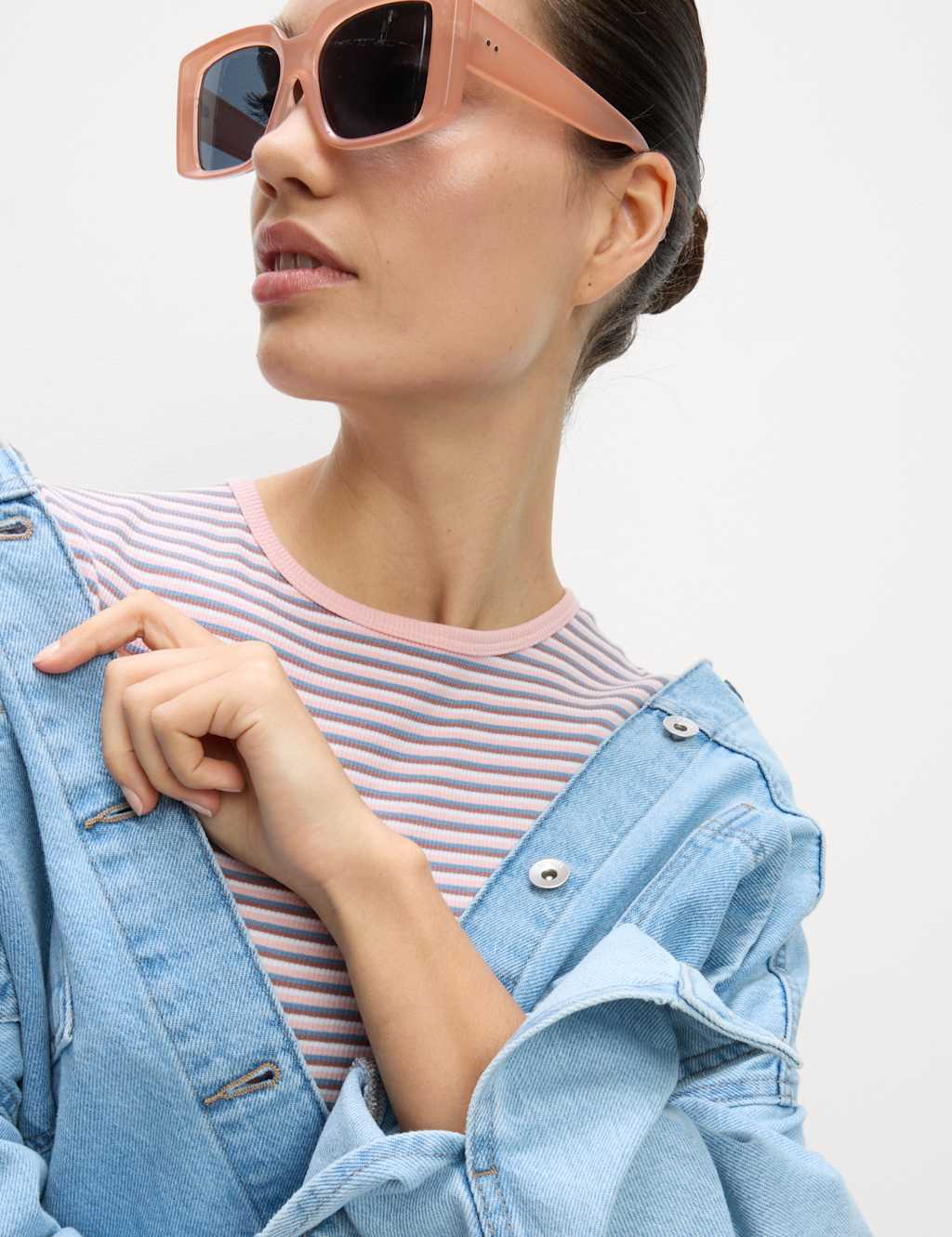 Cotton Rich Striped Ribbed T-Shirt