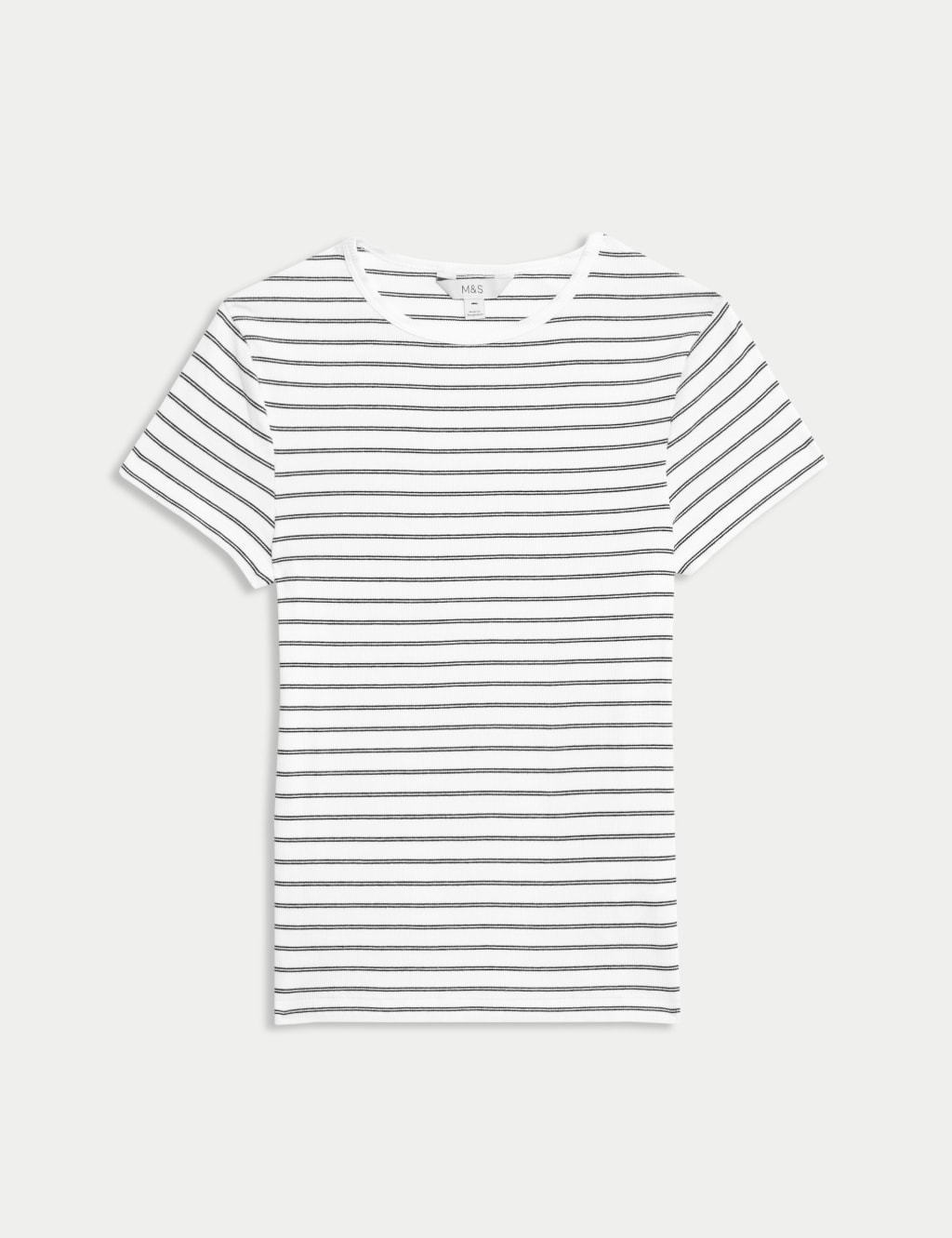 Cotton Rich Striped Ribbed T-Shirt