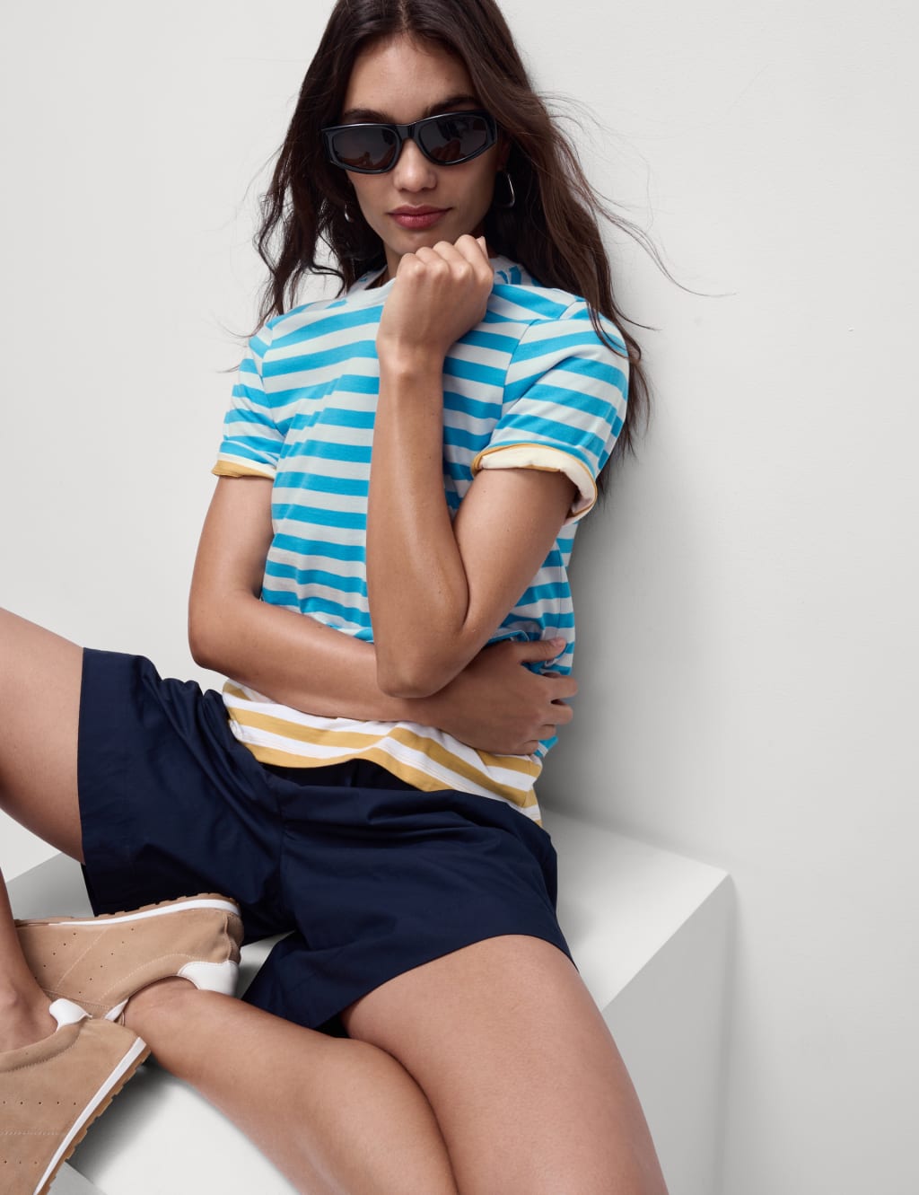 Pure Cotton Striped Everyday Fit T-Shirt