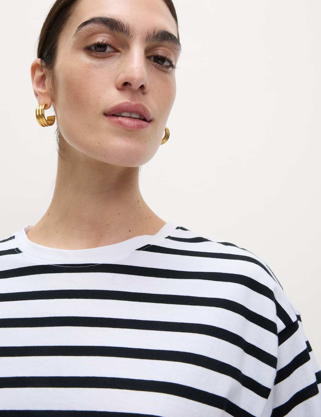 Pure Cotton Striped T-Shirt