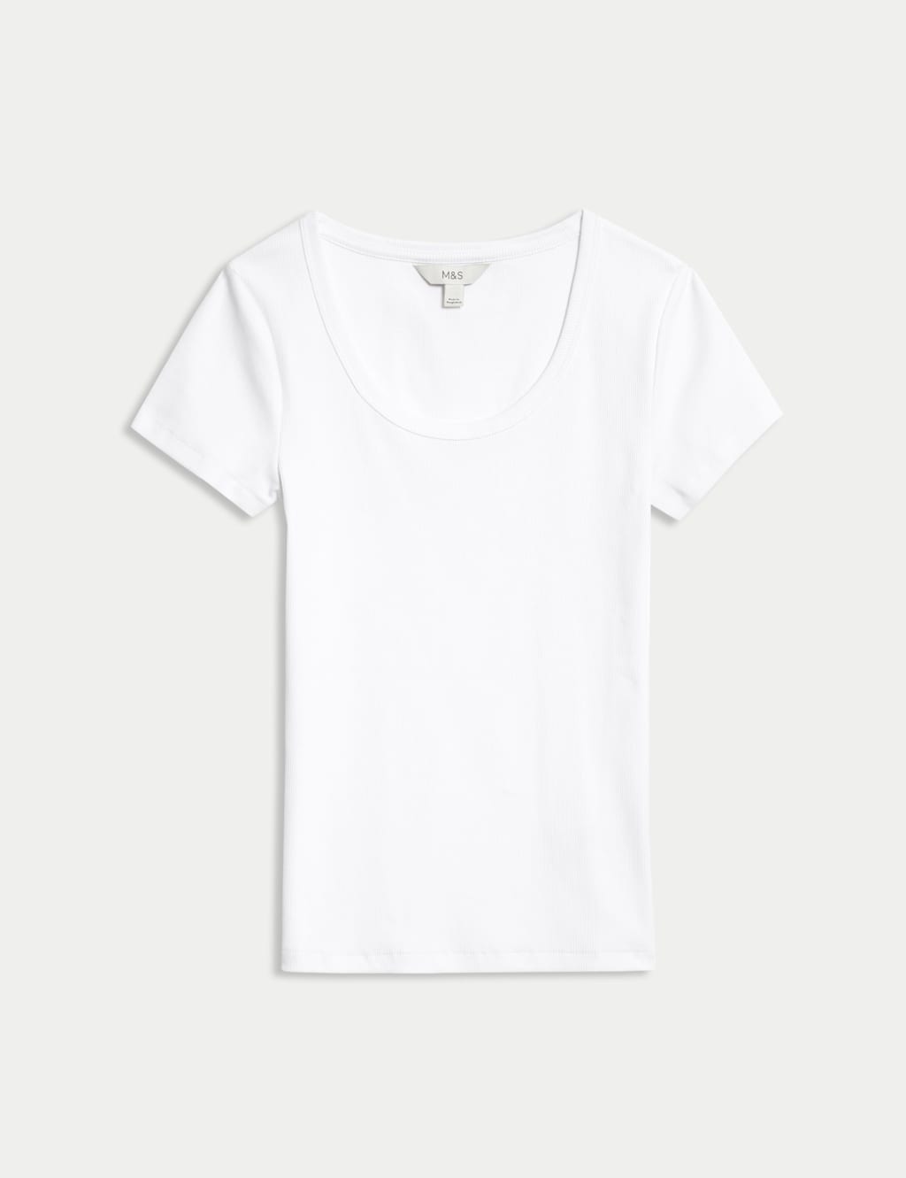 Cotton Rich Scoop Neck T-Shirt