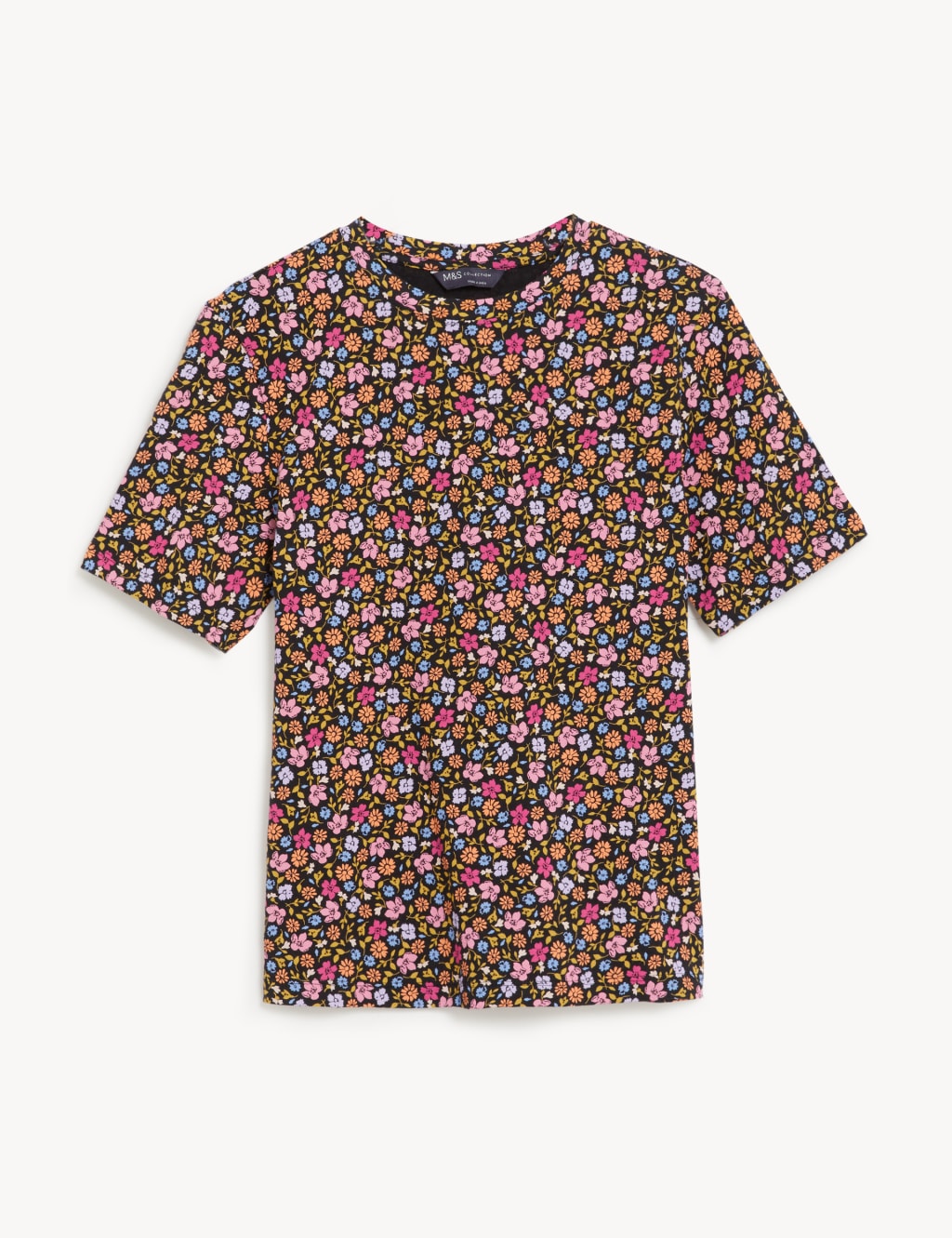 Pure Cotton Printed Crew Neck T-Shirt