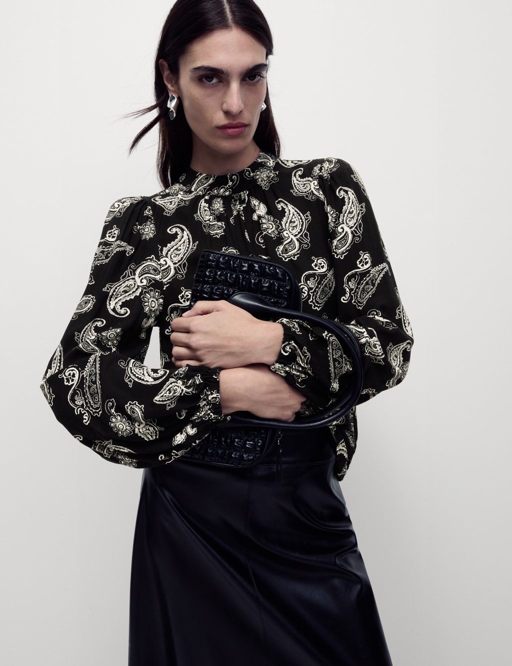 Women s Black Shirts Blouses at M S