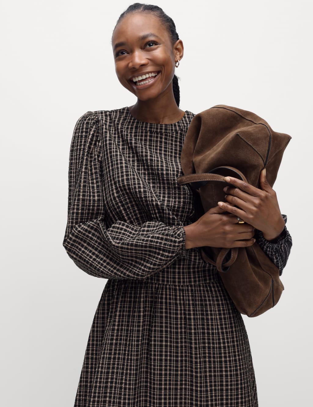 Checked sleeveless dress 2025